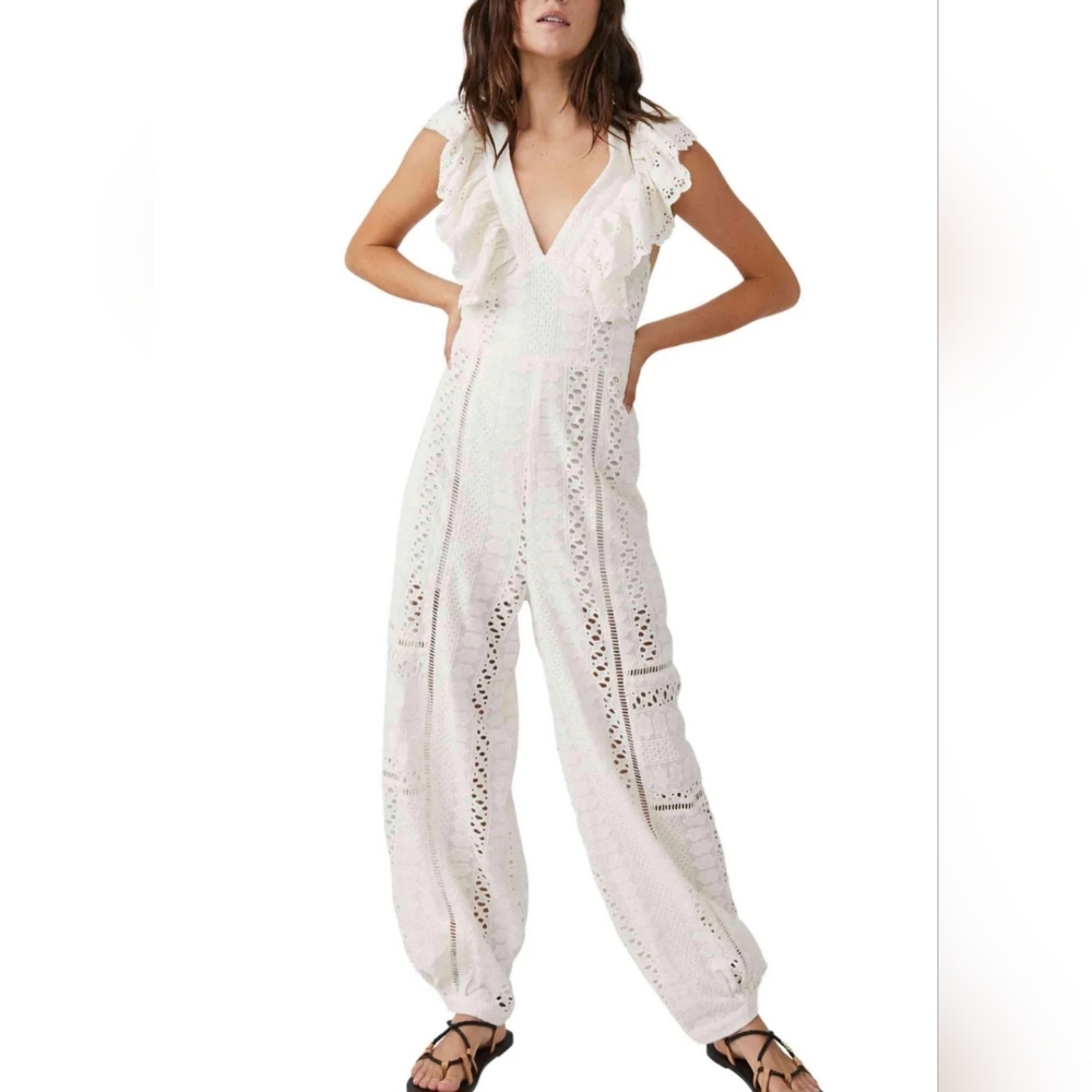 Free People Mikayla eyelet jumpsuit